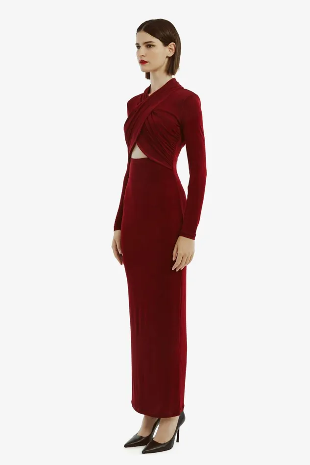 Women Bardot Day To Night Dresses Reno Slinky Knit Dress In Burgundy Burgundy Women Bardot Day To Night Dresses Reno Slinky Knit Dress In Burgundy Burgundy