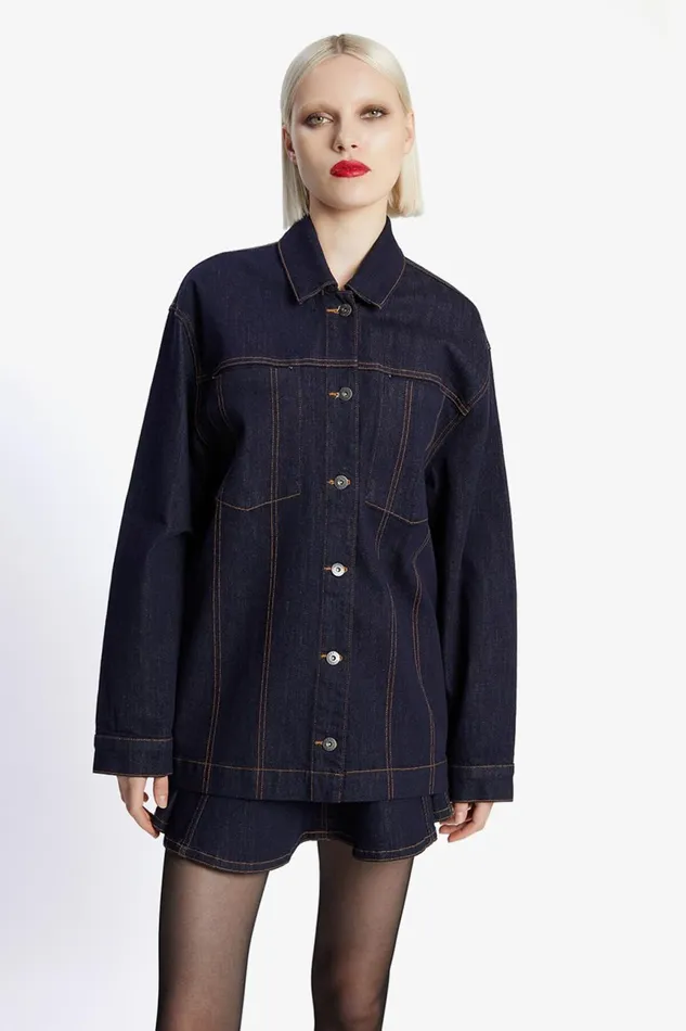 Women Bardot Denim Jackets Keely Denim Jacket In Dark Dark Women Bardot Denim Jackets Keely Denim Jacket In Dark Dark