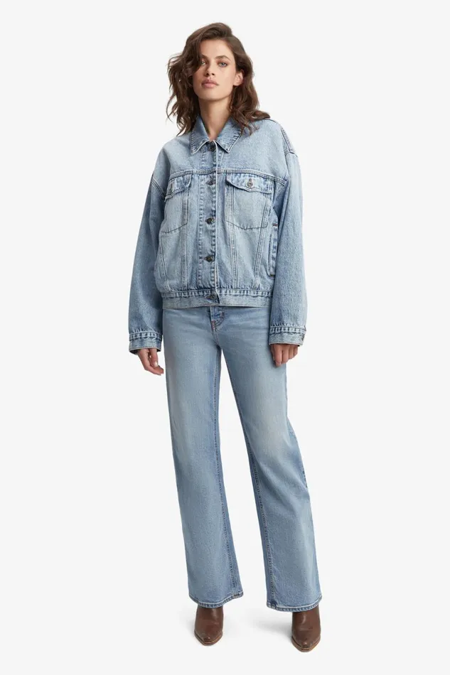 Women Bardot Denim Jackets Relaxed Denim Jacket In Vintage Vintage Women Bardot Denim Jackets Relaxed Denim Jacket In Vintage Vintage
