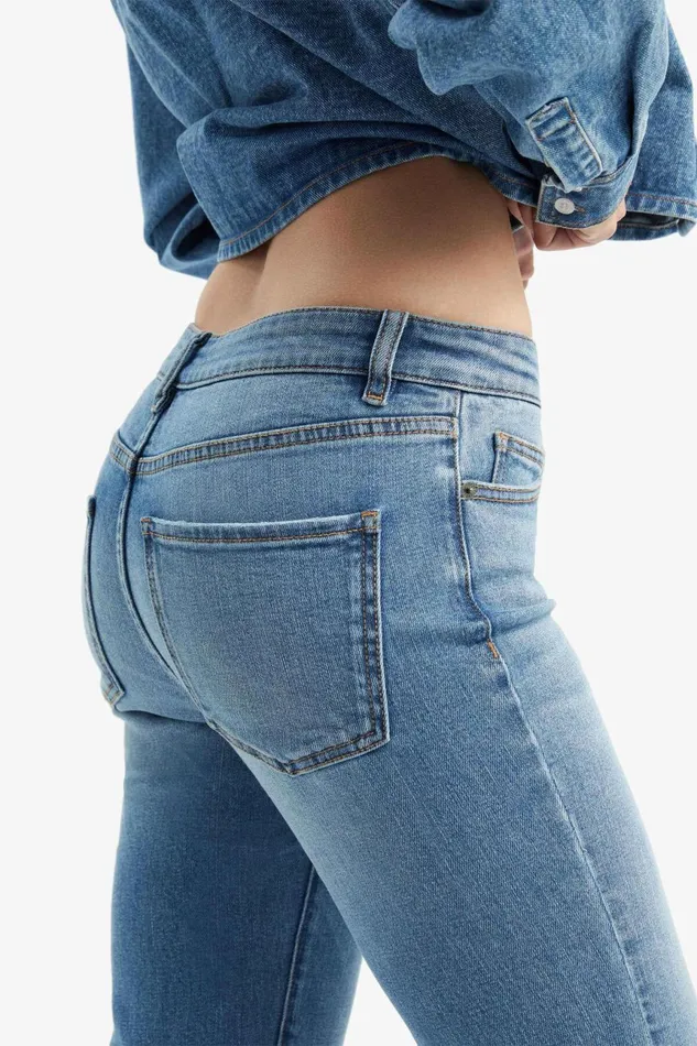 Women Bardot Flare Jean Daxton Low Boot Leg Jeans In Dark Denim Dark Denim