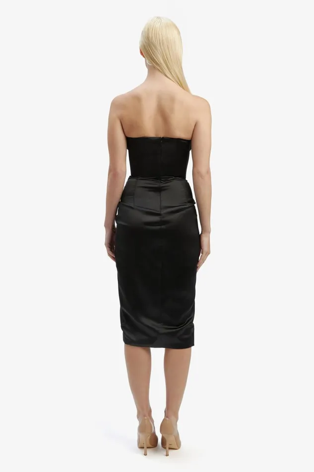 Women Bardot Occasion Dresses Jamila Corset Dress In Black Black Women Bardot Occasion Dresses Jamila Corset Dress In Black Black