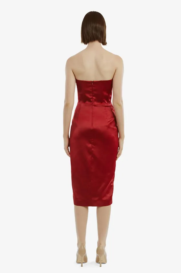 Women Bardot Occasion Dresses Jamila Corset Dress In Burgundy Burgundy Women Bardot Occasion Dresses Jamila Corset Dress In Burgundy Burgundy