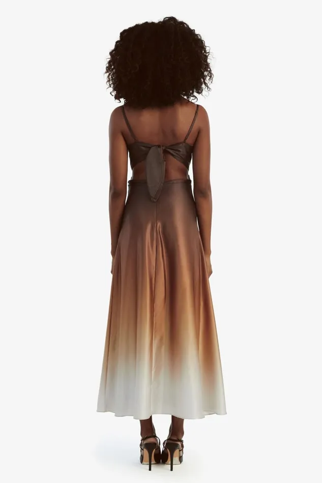 Women Bardot Occasion Dresses Karlotta Slip Dress In Brown Ombre Brown Ombre Women Bardot Occasion Dresses Karlotta Slip Dress In Brown Ombre Brown Ombre