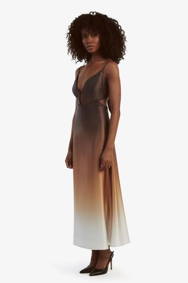 Women Bardot Occasion Dresses Karlotta Slip Dress In Brown Ombre Brown Ombre Women Bardot Occasion Dresses Karlotta Slip Dress In Brown Ombre Brown Ombre