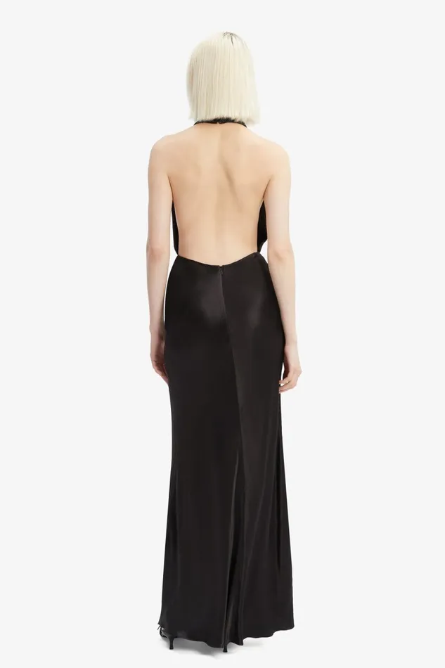 Women Bardot Occasion Dresses Nola Satin Cowl Maxi Dress In Black Black Women Bardot Occasion Dresses Nola Satin Cowl Maxi Dress In Black Black
