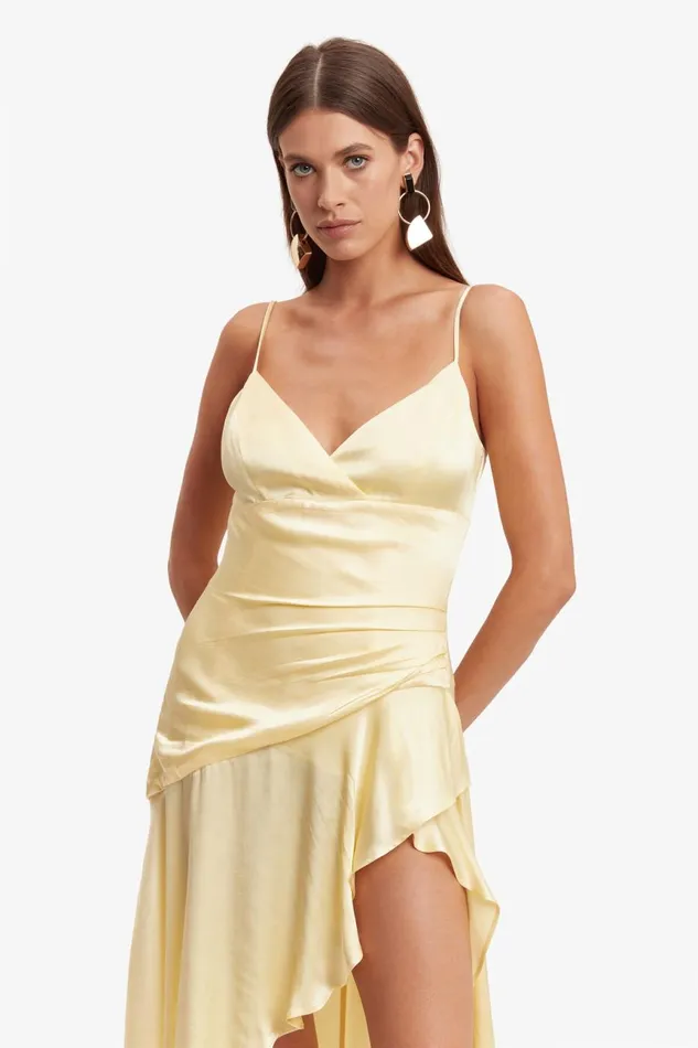 Women Bardot Occasion Dresses Sorella Midi Dress In Canary Yellow Canary Yellow Women Bardot Occasion Dresses Sorella Midi Dress In Canary Yellow Canary Yellow