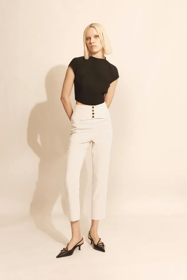 Women Bardot Pants Corset Pant In Orchid White Orchid White