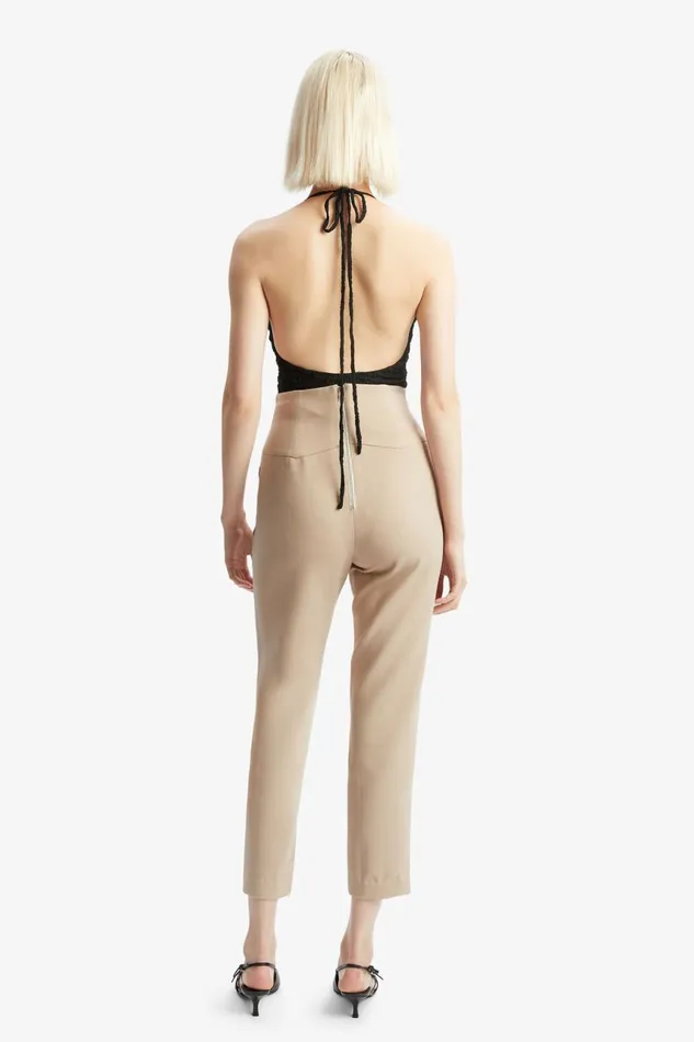 Women Bardot Pants Corset Pant In Tan Tan
