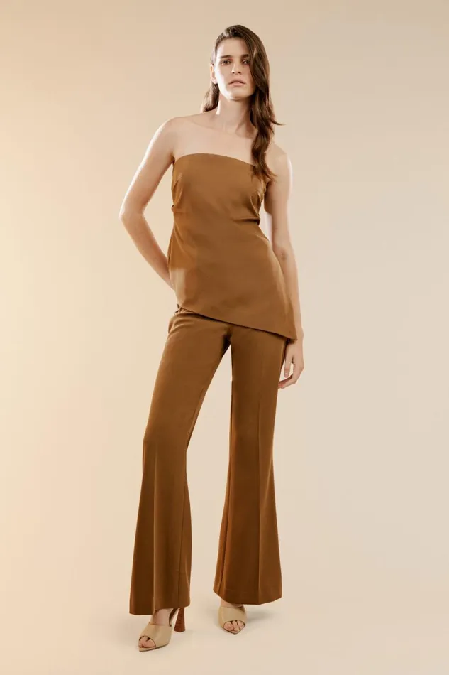 Women Bardot Pants Halifax Slim Flare Pant In Chocolate Chocolate