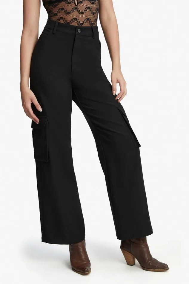 Women Bardot Pants Hestia Cargo Pant In Black Black Women Bardot Pants Hestia Cargo Pant In Black Black