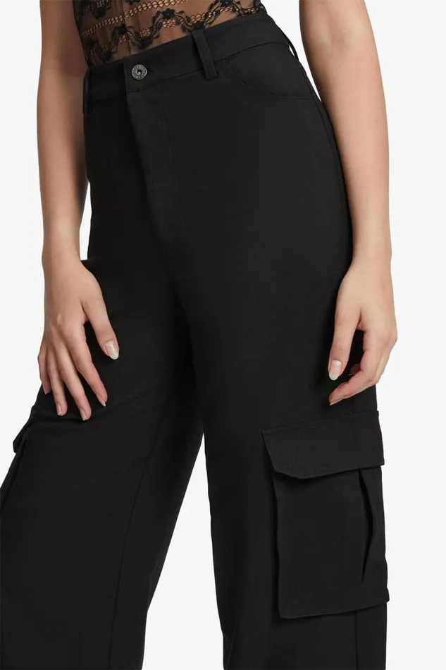 Women Bardot Pants Hestia Cargo Pant In Black Black Women Bardot Pants Hestia Cargo Pant In Black Black