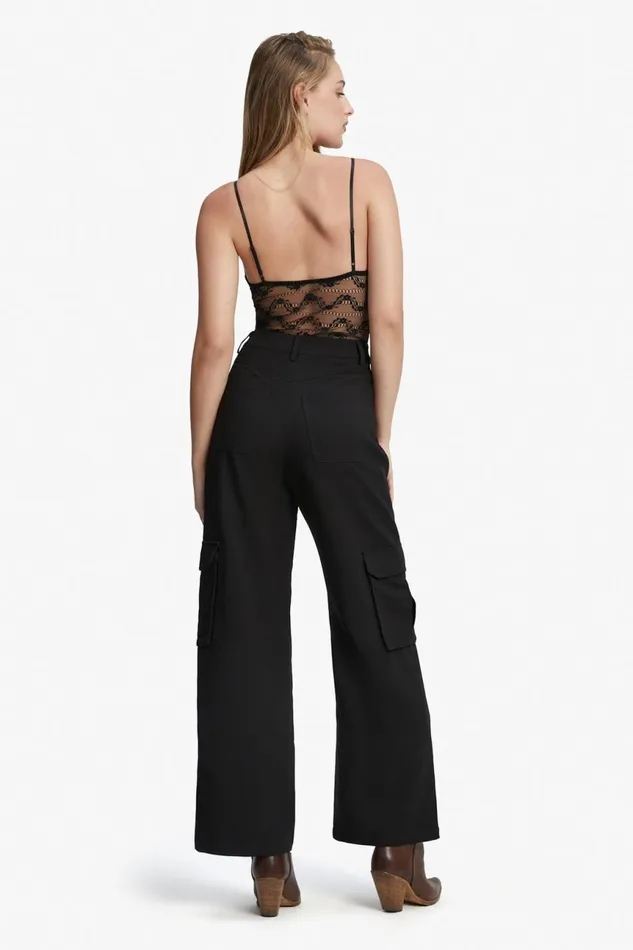 Women Bardot Pants Hestia Cargo Pant In Black Black Women Bardot Pants Hestia Cargo Pant In Black Black