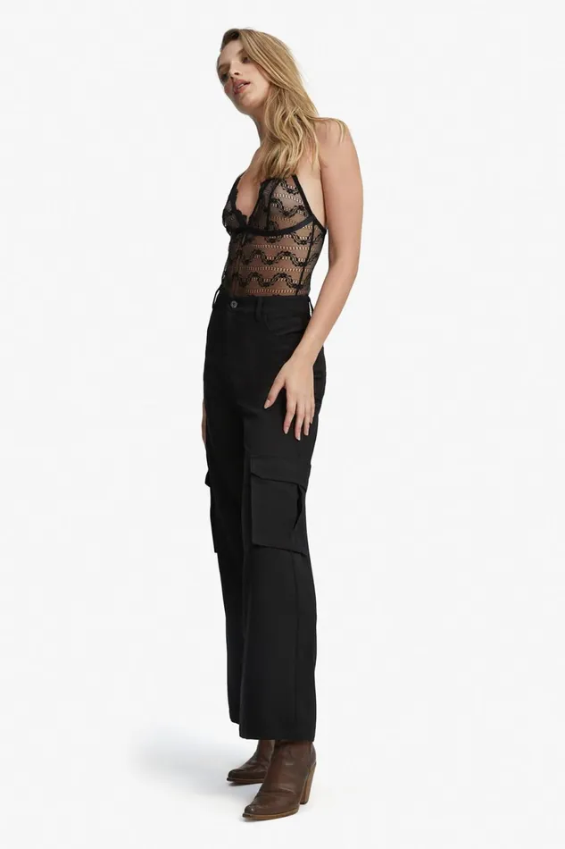 Women Bardot Pants Hestia Cargo Pant In Black Black Women Bardot Pants Hestia Cargo Pant In Black Black