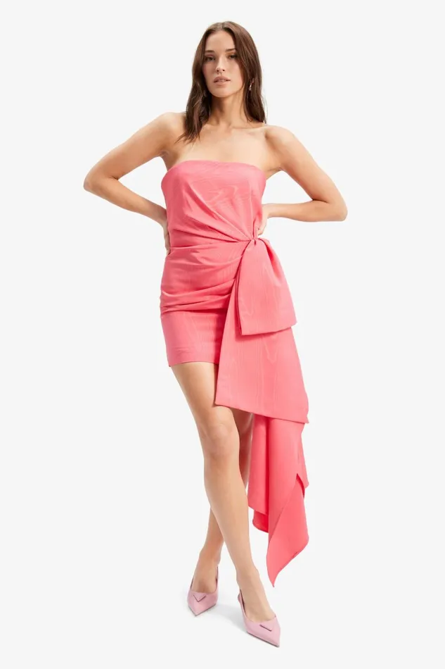 Women Bardot Party Dresses Alanis Mini Dress In Candy Pink Candy Pink Women Bardot Party Dresses Alanis Mini Dress In Candy Pink Candy Pink