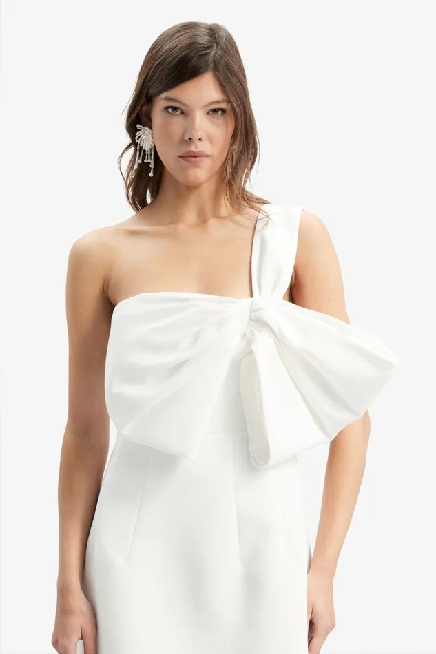 Women Bardot Party Dresses Bella Bow Mini Dress In Orchid White Orchid White Women Bardot Party Dresses Bella Bow Mini Dress In Orchid White Orchid White