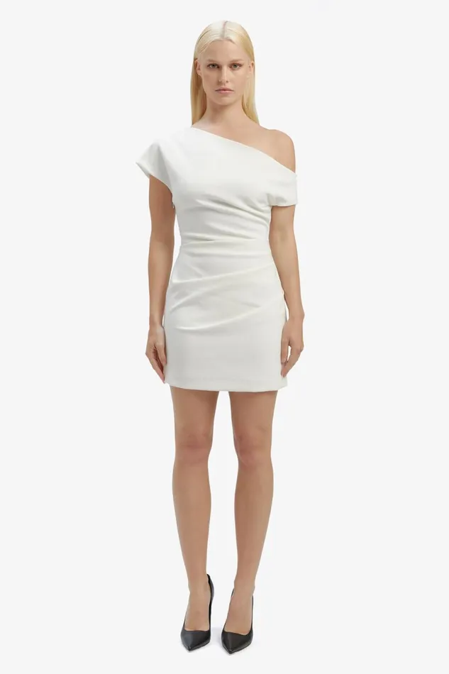 Women Bardot Party Dresses Letita Mini Dress In Orchid White Orchid White Women Bardot Party Dresses Letita Mini Dress In Orchid White Orchid White