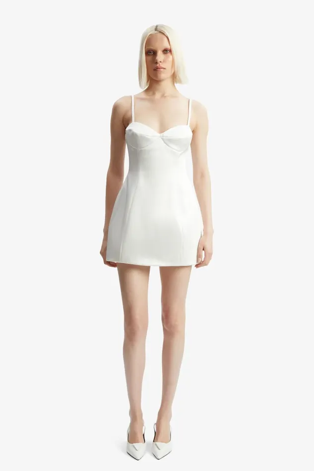 Women Bardot Party Dresses Marcello Hourglass Mini Dress In Orchid White Orchid White Women Bardot Party Dresses Marcello Hourglass Mini Dress In Orchid White Orchid White