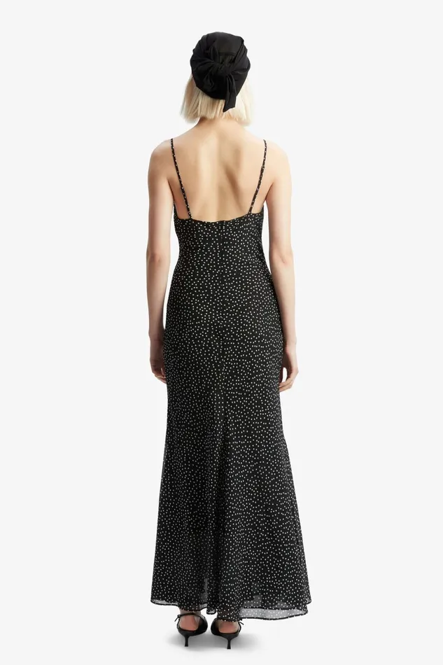 Women Bardot Party Dresses Monroe Cowl Neck Maxi Dress In Black Spot Black Spot Women Bardot Party Dresses Monroe Cowl Neck Maxi Dress In Black Spot Black Spot