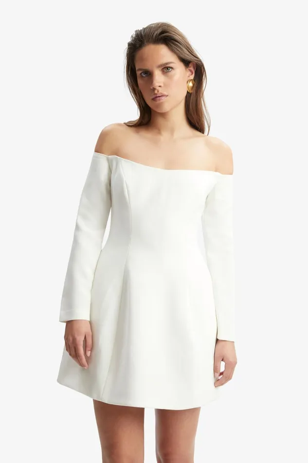 Women Bardot Party Dresses Nadene Hourglass Mini Dress In Orchid White Orchid White Women Bardot Party Dresses Nadene Hourglass Mini Dress In Orchid White Orchid White