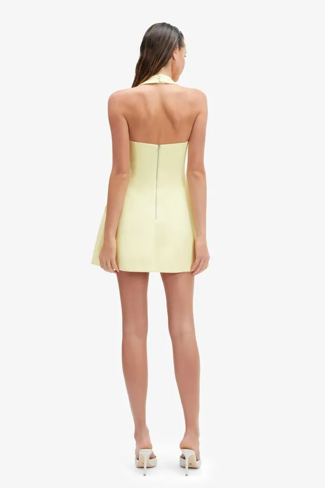 Women Bardot Party Dresses Nevelle Hourglass Halter Dress In Canary Yellow Canary Yellow Women Bardot Party Dresses Nevelle Hourglass Halter Dress In Canary Yellow Canary Yellow
