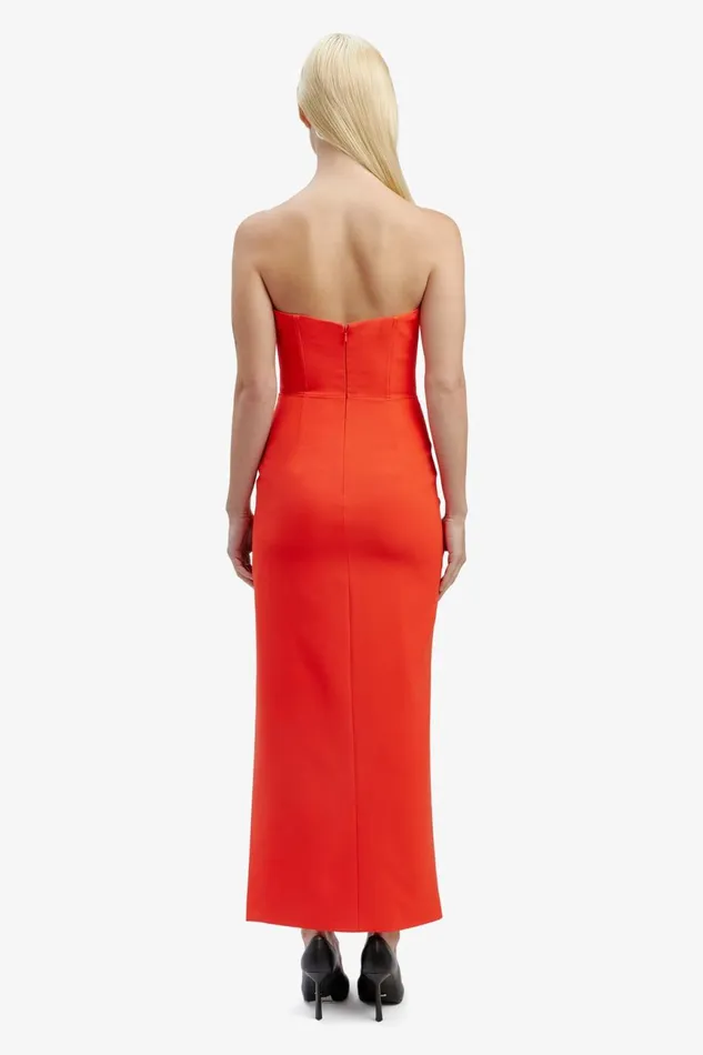Women Bardot Party Dresses Saira Midi Dress In Orange Sorbet Orange Sorbet Women Bardot Party Dresses Saira Midi Dress In Orange Sorbet Orange Sorbet