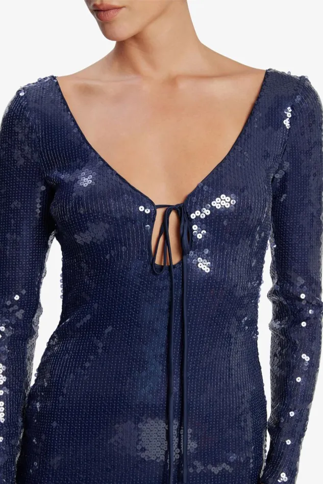 Women Bardot Party Dresses Verona Sequin Maxi Dress In Navy Navy Women Bardot Party Dresses Verona Sequin Maxi Dress In Navy Navy
