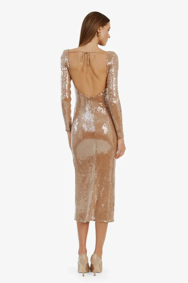Women Bardot Party Dresses Verona Sequin Maxi Dress In Nude Nude Women Bardot Party Dresses Verona Sequin Maxi Dress In Nude Nude