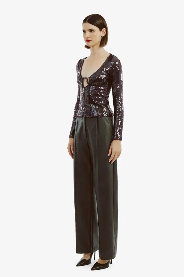 Women Bardot Party Dresses Verona Sequin Top In Purple Purple