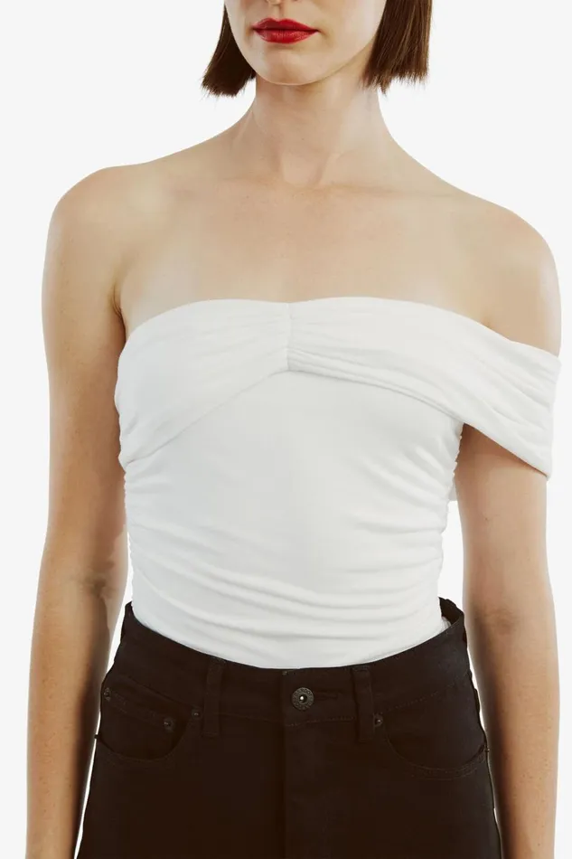 Women Bardot Party Tops Anina Knit Top In Orchid White Orchid White Women Bardot Party Tops Anina Knit Top In Orchid White Orchid White