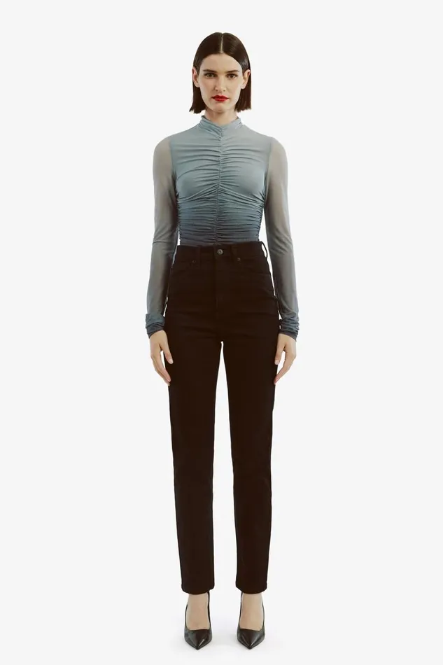 Women Bardot Party Tops Charis Mesh Bodysuit In Grey Ombre Grey Ombre Women Bardot Party Tops Charis Mesh Bodysuit In Grey Ombre Grey Ombre