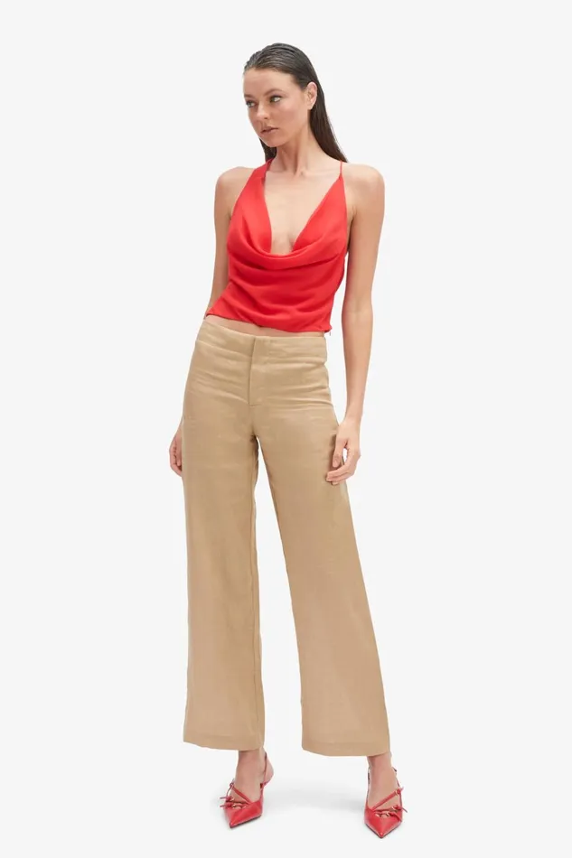 Women Bardot Party Tops Cherie Cowl Neck Top In Deep Red Deep Red Women Bardot Party Tops Cherie Cowl Neck Top In Deep Red Deep Red
