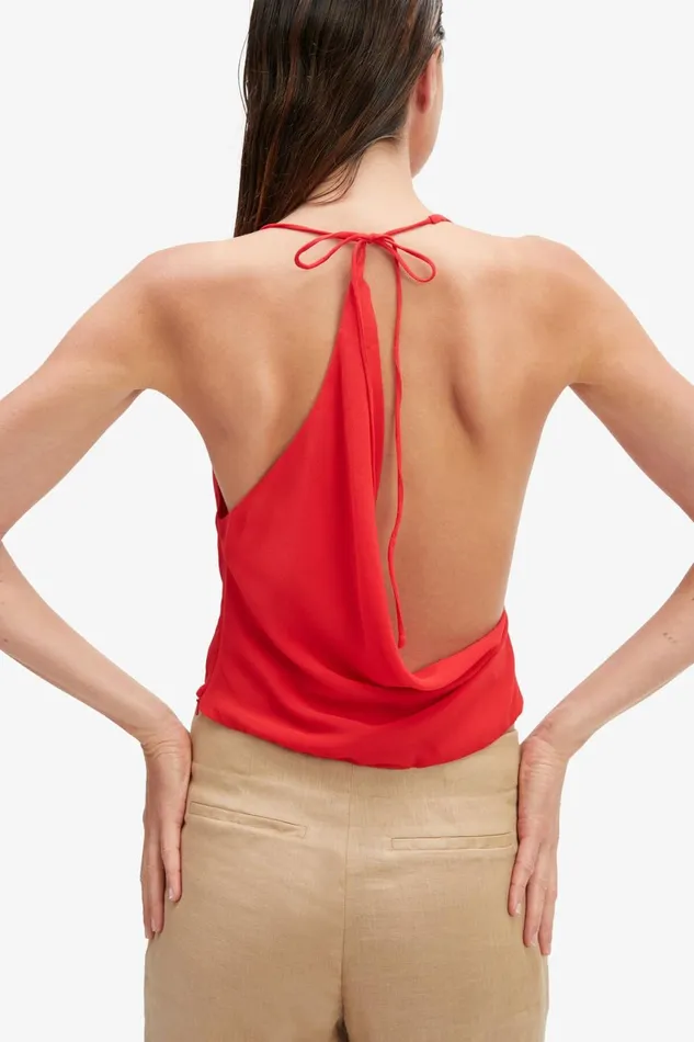 Women Bardot Party Tops Cherie Cowl Neck Top In Deep Red Deep Red Women Bardot Party Tops Cherie Cowl Neck Top In Deep Red Deep Red
