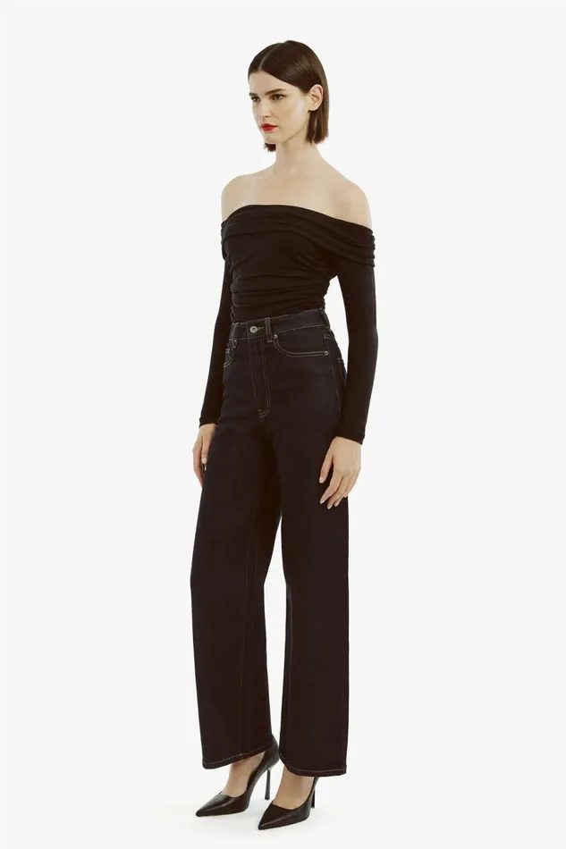 Women Bardot Party Tops Elsa Off The Shoudler Top In Black Black Women Bardot Party Tops Elsa Off The Shoudler Top In Black Black