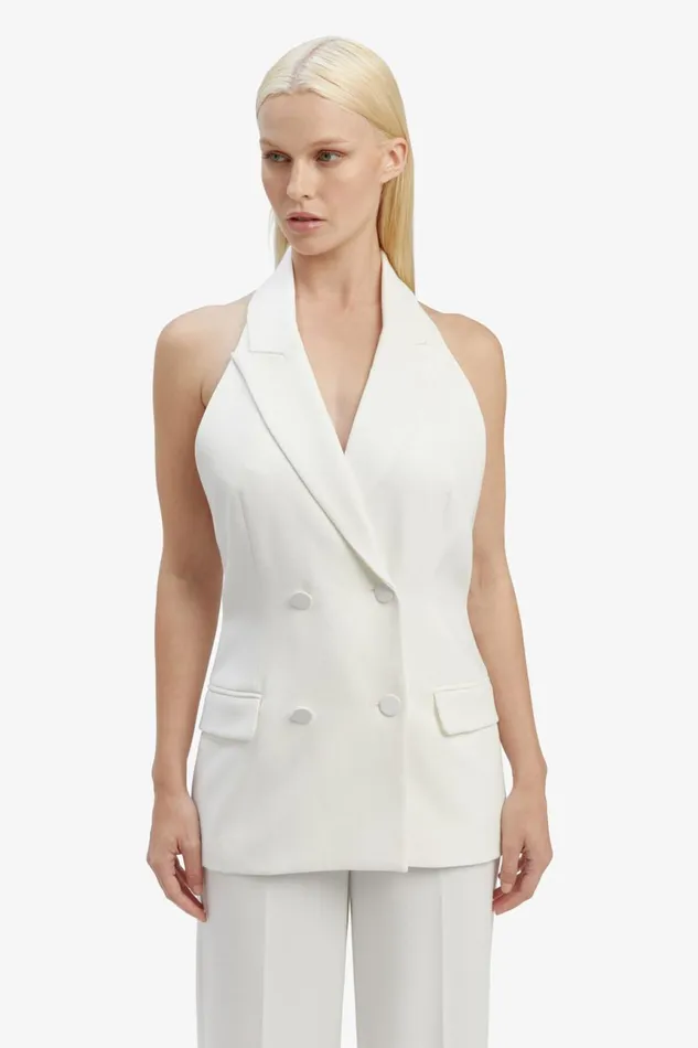 Women Bardot Party Tops Freya Longline Vest In Orchid White Orchid White Women Bardot Party Tops Freya Longline Vest In Orchid White Orchid White