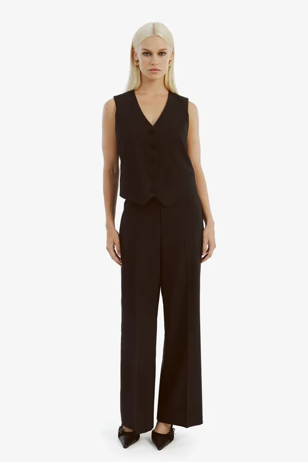 Women Bardot Party Tops Marla Longline Vest In Black Black Women Bardot Party Tops Marla Longline Vest In Black Black