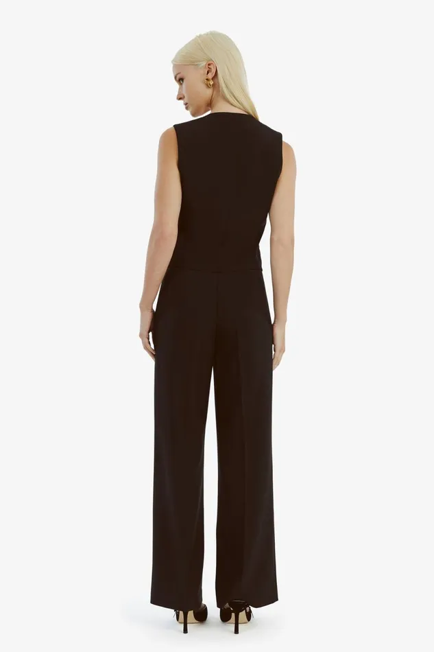 Women Bardot Party Tops Marla Longline Vest In Black Black Women Bardot Party Tops Marla Longline Vest In Black Black