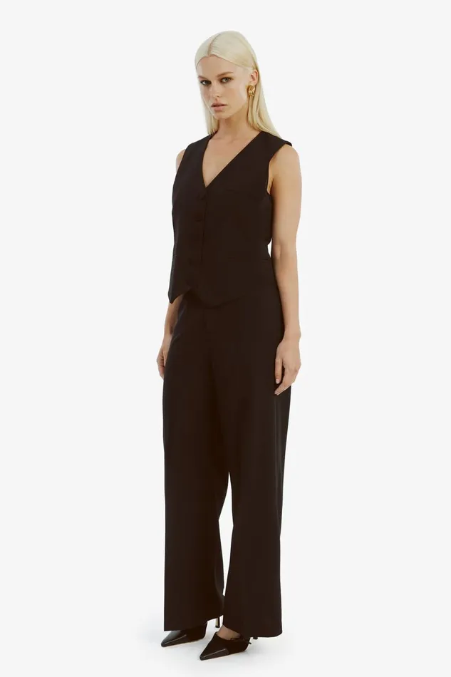 Women Bardot Party Tops Marla Longline Vest In Black Black Women Bardot Party Tops Marla Longline Vest In Black Black