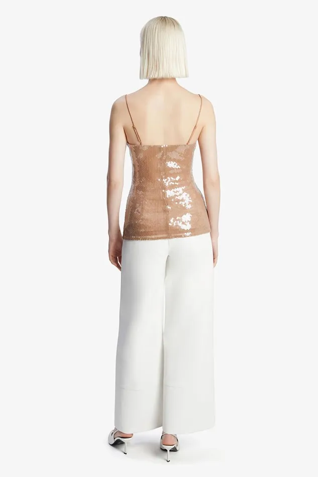 Women Bardot Party Tops Ramira Sequin Cami In Nude Nude Women Bardot Party Tops Ramira Sequin Cami In Nude Nude