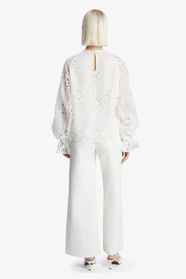 Women Bardot Party Tops Rosalee Lace Blouse In Orchid White Orchid White Women Bardot Party Tops Rosalee Lace Blouse In Orchid White Orchid White