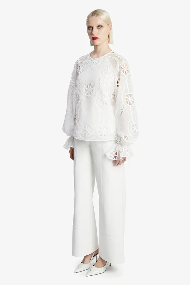 Women Bardot Party Tops Rosalee Lace Blouse In Orchid White Orchid White Women Bardot Party Tops Rosalee Lace Blouse In Orchid White Orchid White