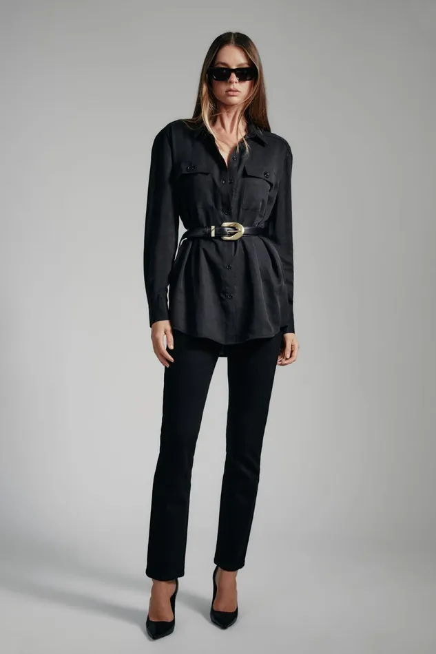 Women Bardot Shirts and Blouses Albee Lightweight Shirt In Black Black