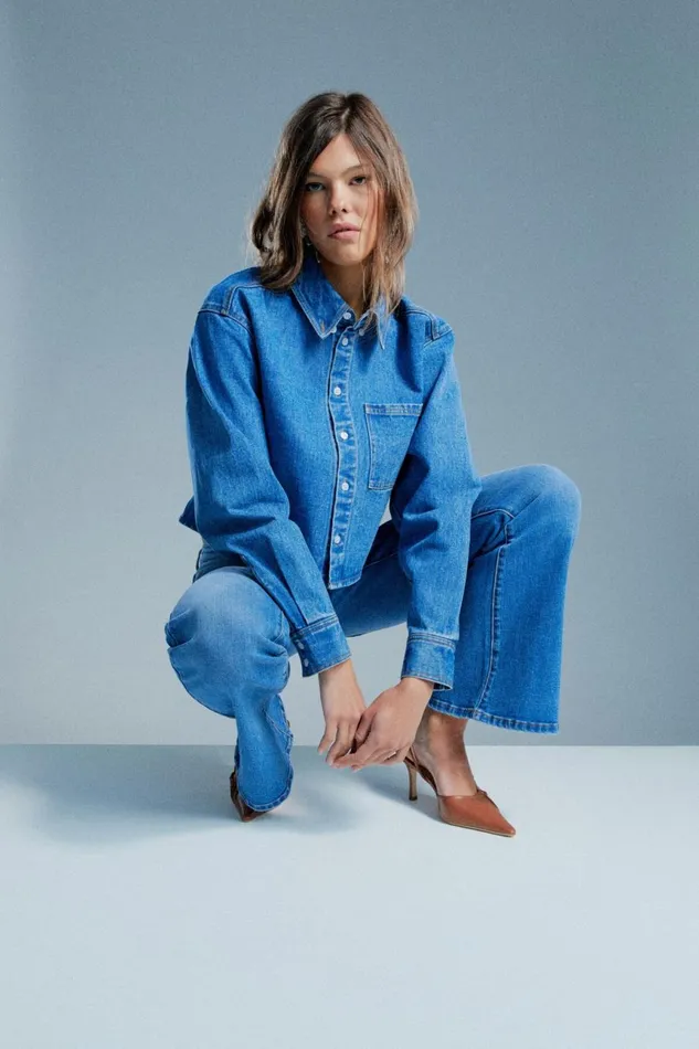 Women Bardot Shirts and Blouses Cairo Denim Shirt In Vintage Blue Vintage Blue Women Bardot Shirts and Blouses Cairo Denim Shirt In Vintage Blue Vintage Blue