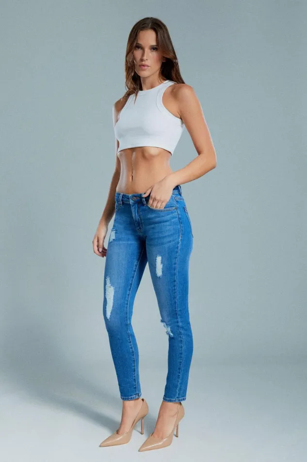 Women Bardot Skinny Jean Kate Hipster Jeans In Dark Denim Dark Denim