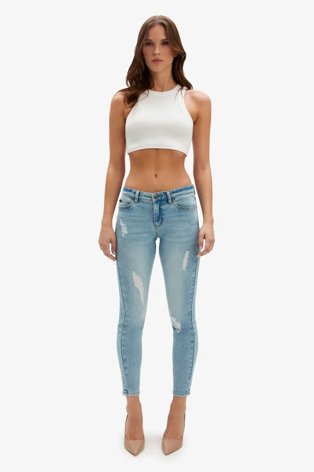 Women Bardot Skinny Jean Kate Mid Blue Jeans In Mid Blue Mid Blue Women Bardot Skinny Jean Kate Mid Blue Jeans In Mid Blue Mid Blue