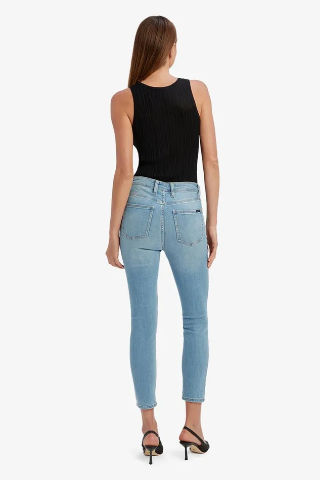 Women Bardot Skinny Jean Khloe Hi Crop Rip Jeans In Light Denim Light Denim Women Bardot Skinny Jean Khloe Hi Crop Rip Jeans In Light Denim Light Denim