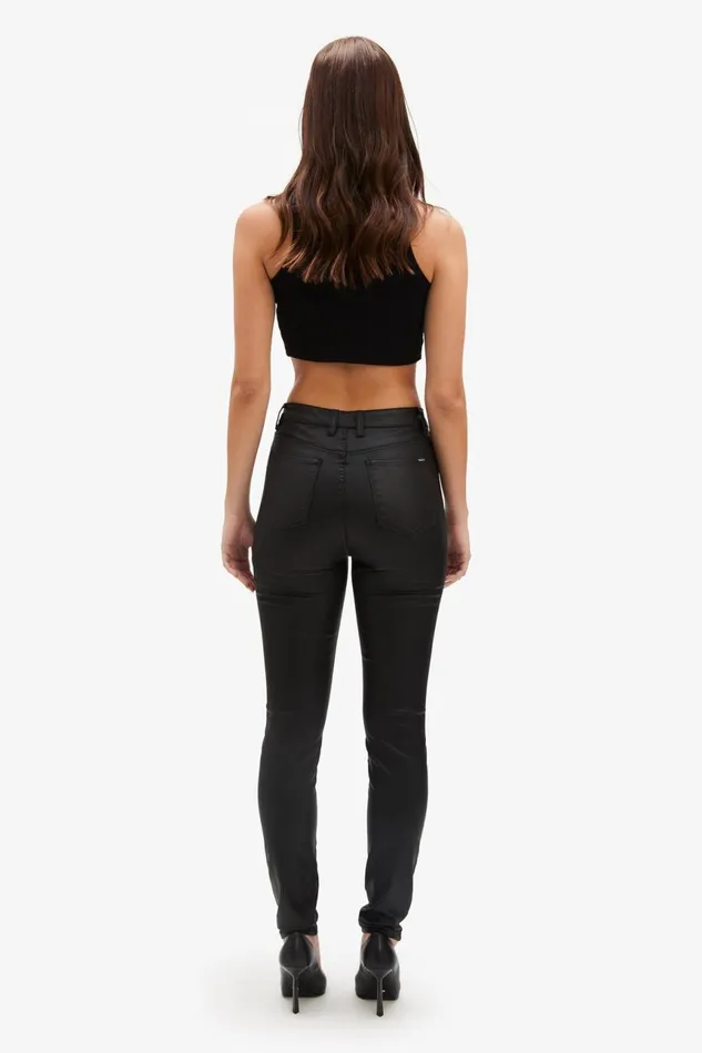 Women Bardot Skinny Jean Khloe Hi Tall Coated Jeans In Black Black Women Bardot Skinny Jean Khloe Hi Tall Coated Jeans In Black Black