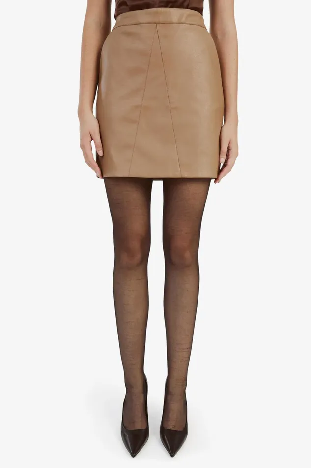 Women Bardot Skirts Alexis Vegan Leather Skirt In Camel Camel
