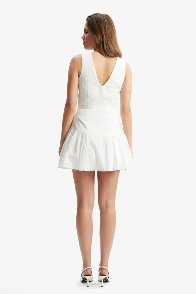 Women Bardot Skirts Amorette Cotton Mini Skirt In Orchid White Orchid White Women Bardot Skirts Amorette Cotton Mini Skirt In Orchid White Orchid White