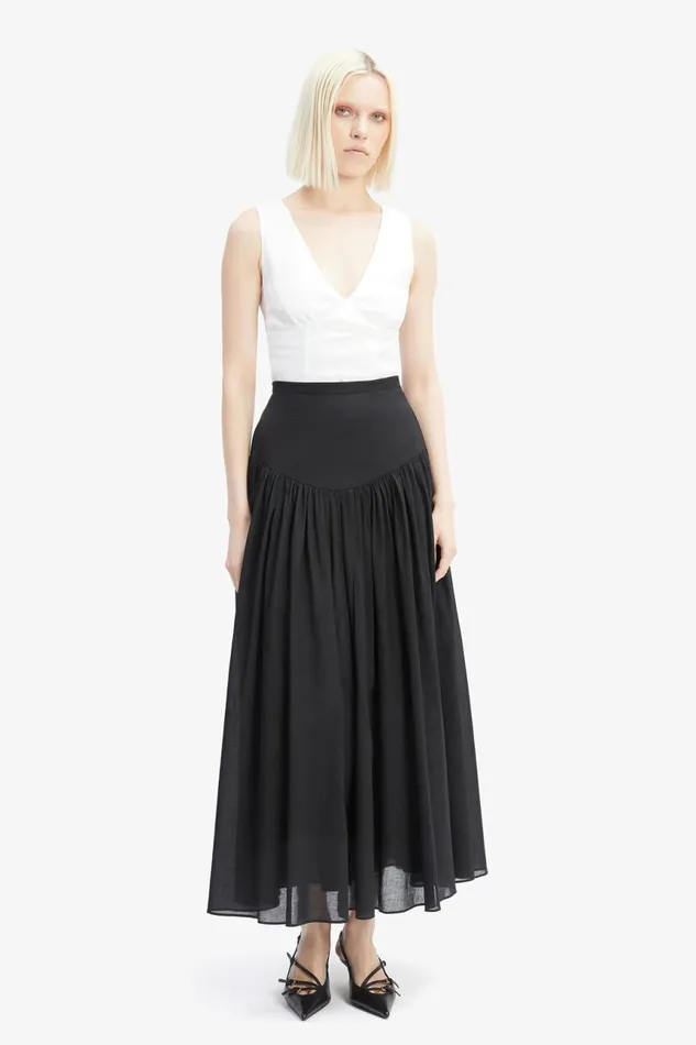 Women Bardot Skirts Amorette Maxi Cotton Skirt In Black Black Women Bardot Skirts Amorette Maxi Cotton Skirt In Black Black