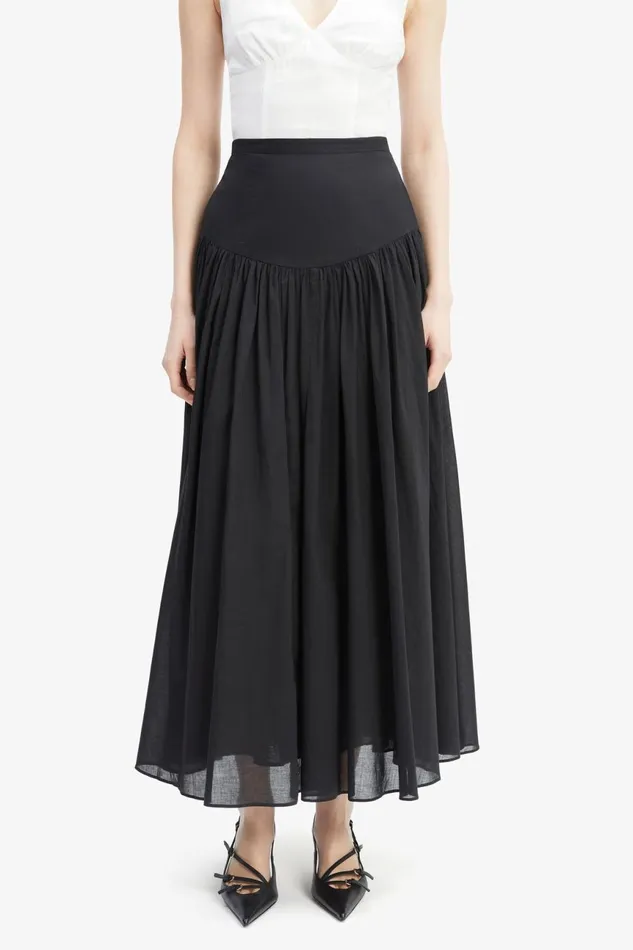 Women Bardot Skirts Amorette Maxi Cotton Skirt In Black Black Women Bardot Skirts Amorette Maxi Cotton Skirt In Black Black